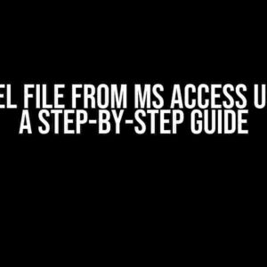 Edit Excel file from MS Access using VBA: A Step-by-Step Guide